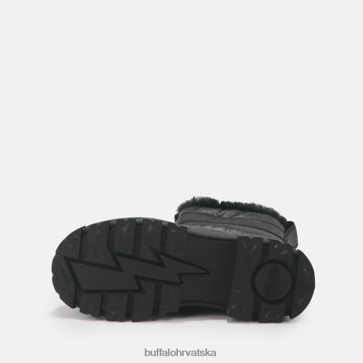 crno Buffalo aspha poplun bootie ravne veganske |čizme TDD6T483